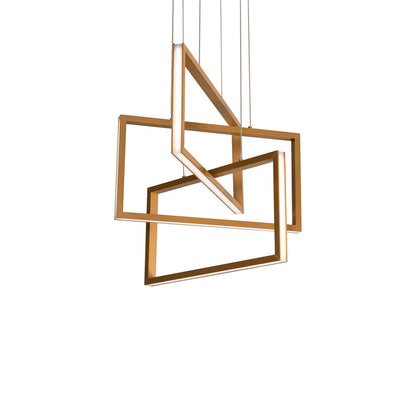 Cole Linear LED Pendant Light in Gold (24-Inch).