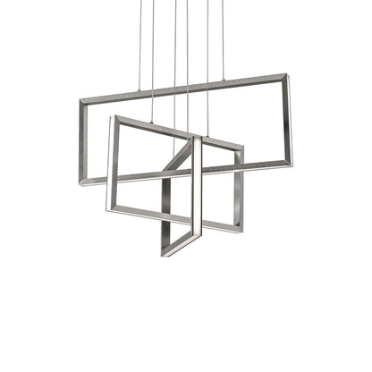 Cole Linear LED Pendant Light in Satin Nickel (24-Inch).