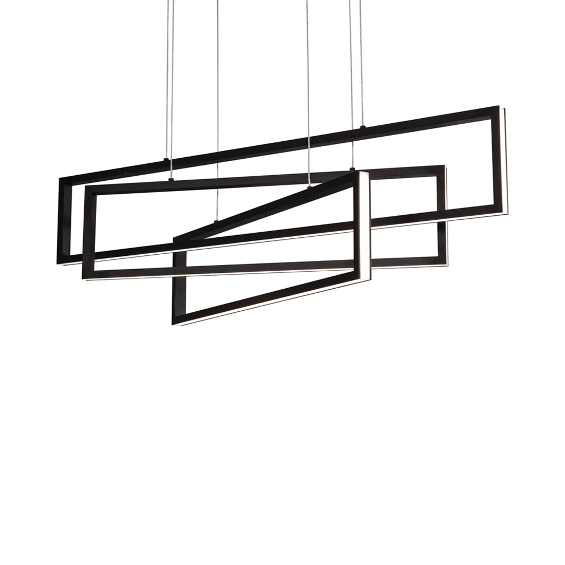 Cole Linear LED Pendant Light in Black (39-Inch).