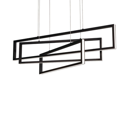 Cole Linear LED Pendant Light in Black (39-Inch).