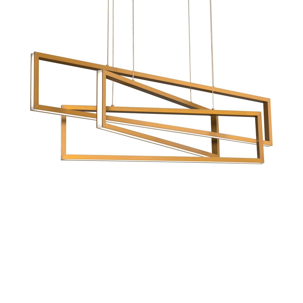 Cole Linear LED Pendant Light in Gold (39-Inch).