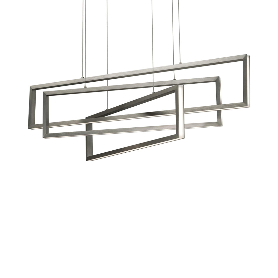 Cole Linear LED Pendant Light in Satin Nickel (39-Inch).