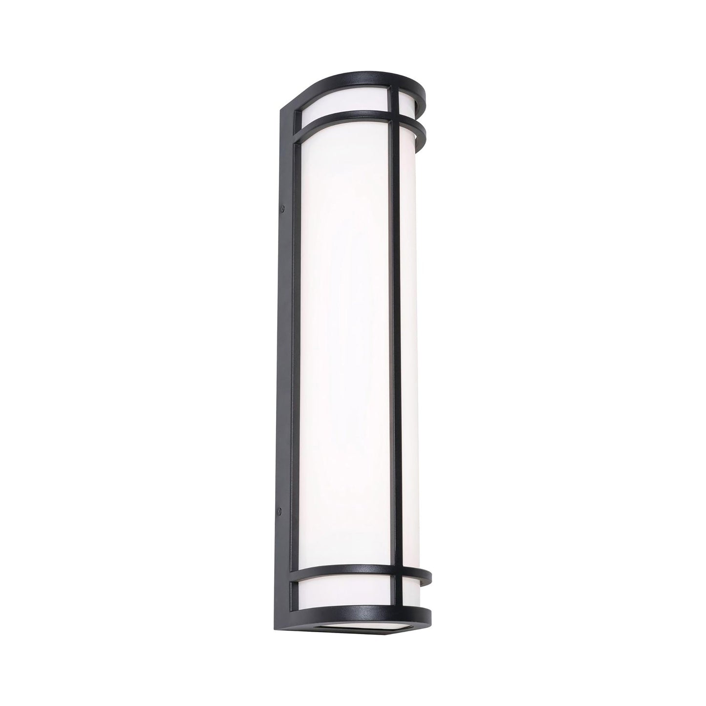 Crain Outdoor LED Wall Light in Black (24-Inch).