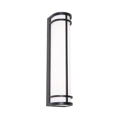 Crain Outdoor LED Wall Light in Black (24-Inch).