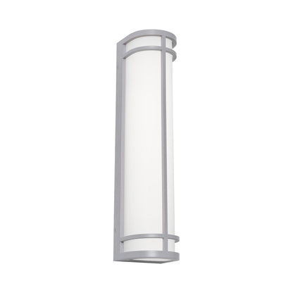 Crain Outdoor LED Wall Light in Textured Grey (24-Inch).