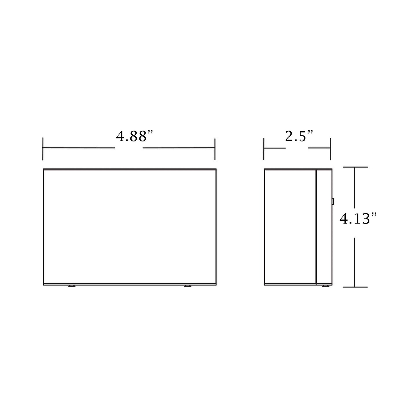 Dakota Outdoor LED Wall Light - line drawing.