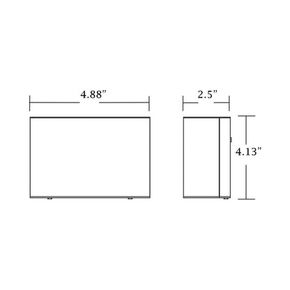 Dakota Outdoor LED Wall Light - line drawing.