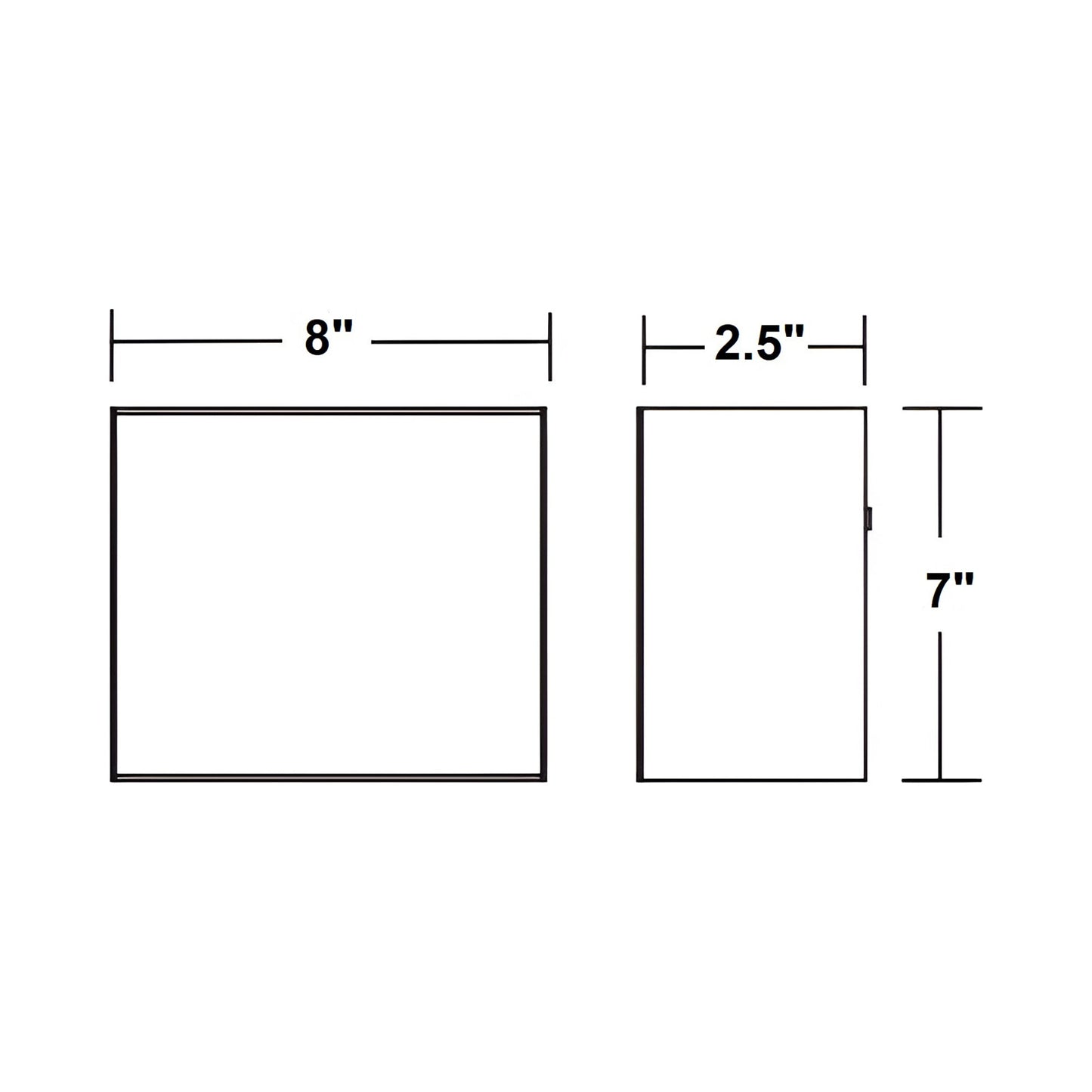 Dakota Outdoor LED Wall Light - line drawing.
