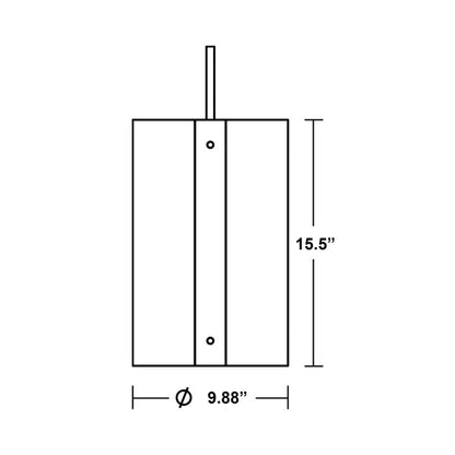Dana Pendant Light - line drawing.