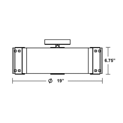 Dana Semi Flush Mount Ceiling Light - line drawing.