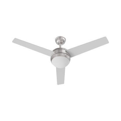 Davis LED Ceiling Fan in Satin Nickel.
