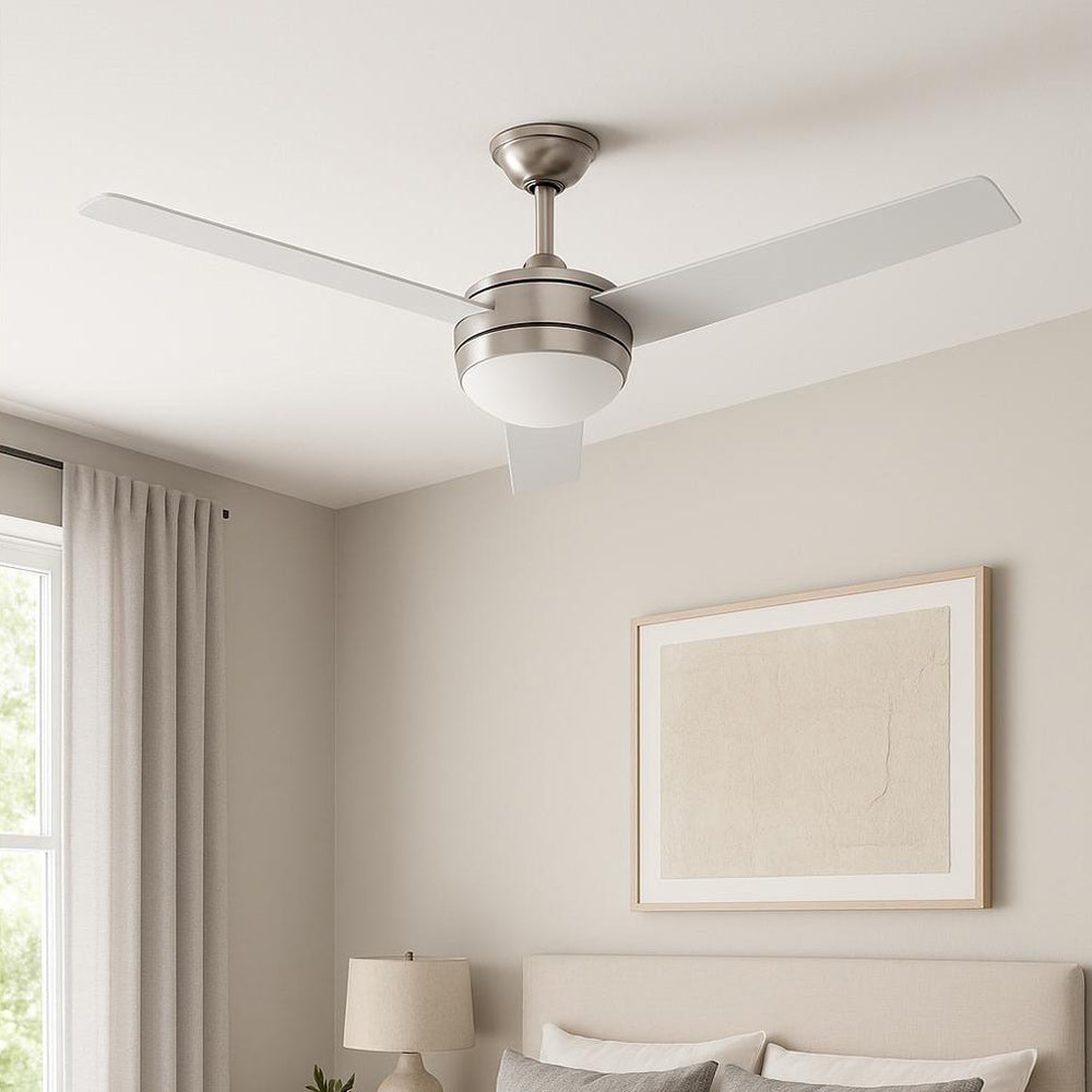 Davis LED Ceiling Fan in bedroom.