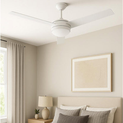 Davis LED Ceiling Fan in bedroom.