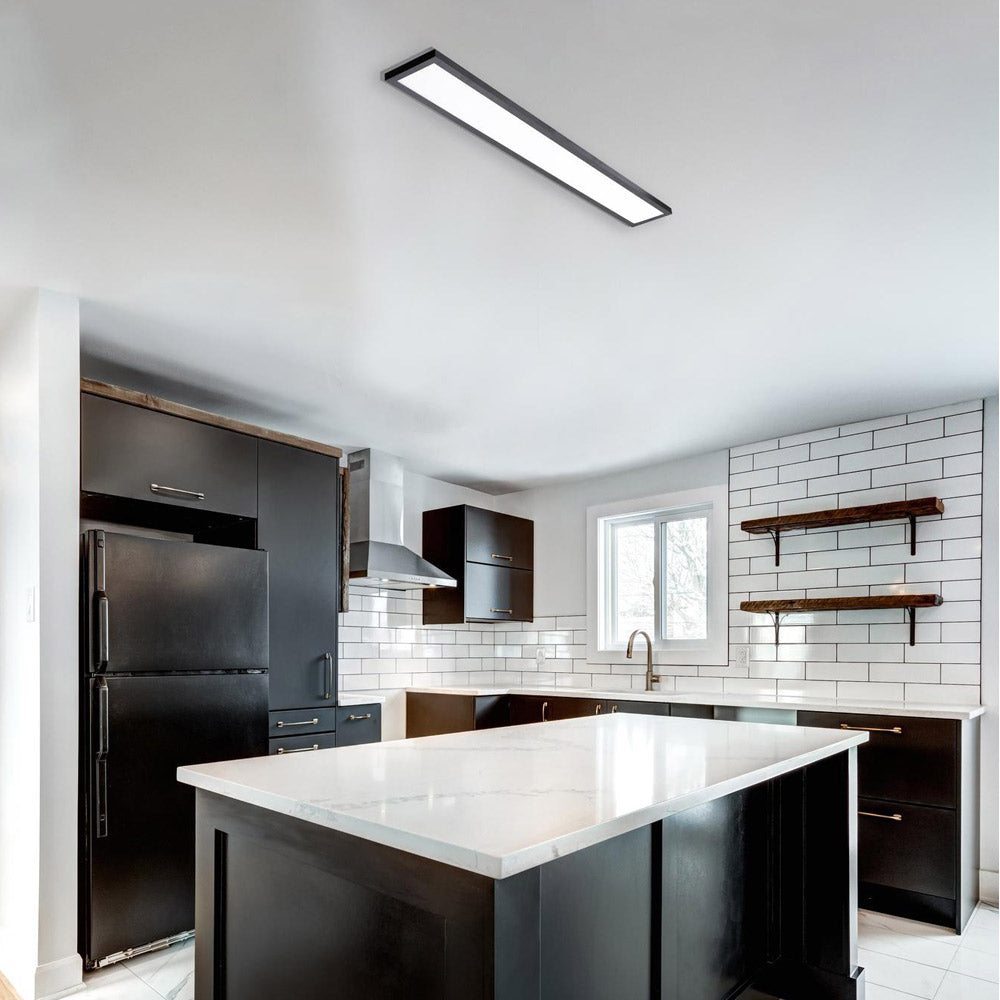 Delgado LED Flush Mount Ceiling Light in kitchen.
