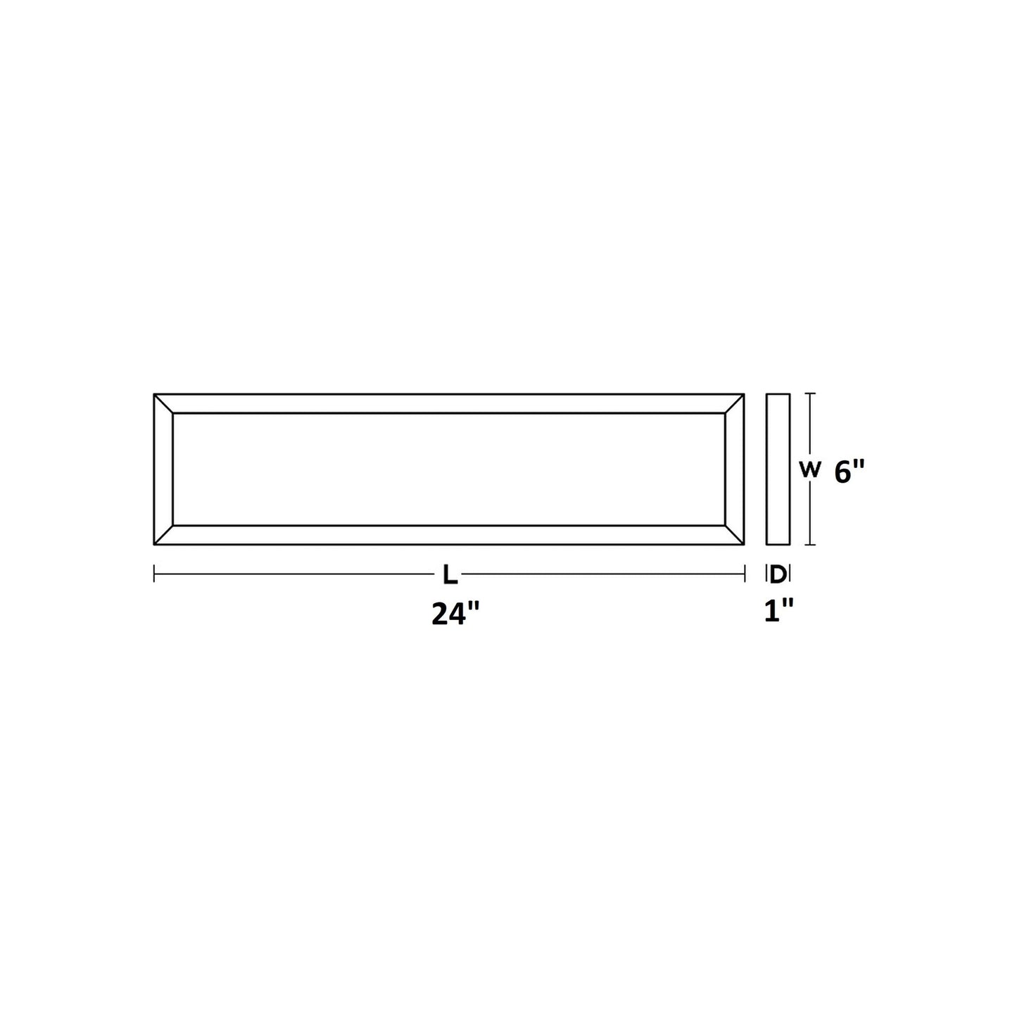 Delgado LED Flush Mount Ceiling Light - line drawing.
