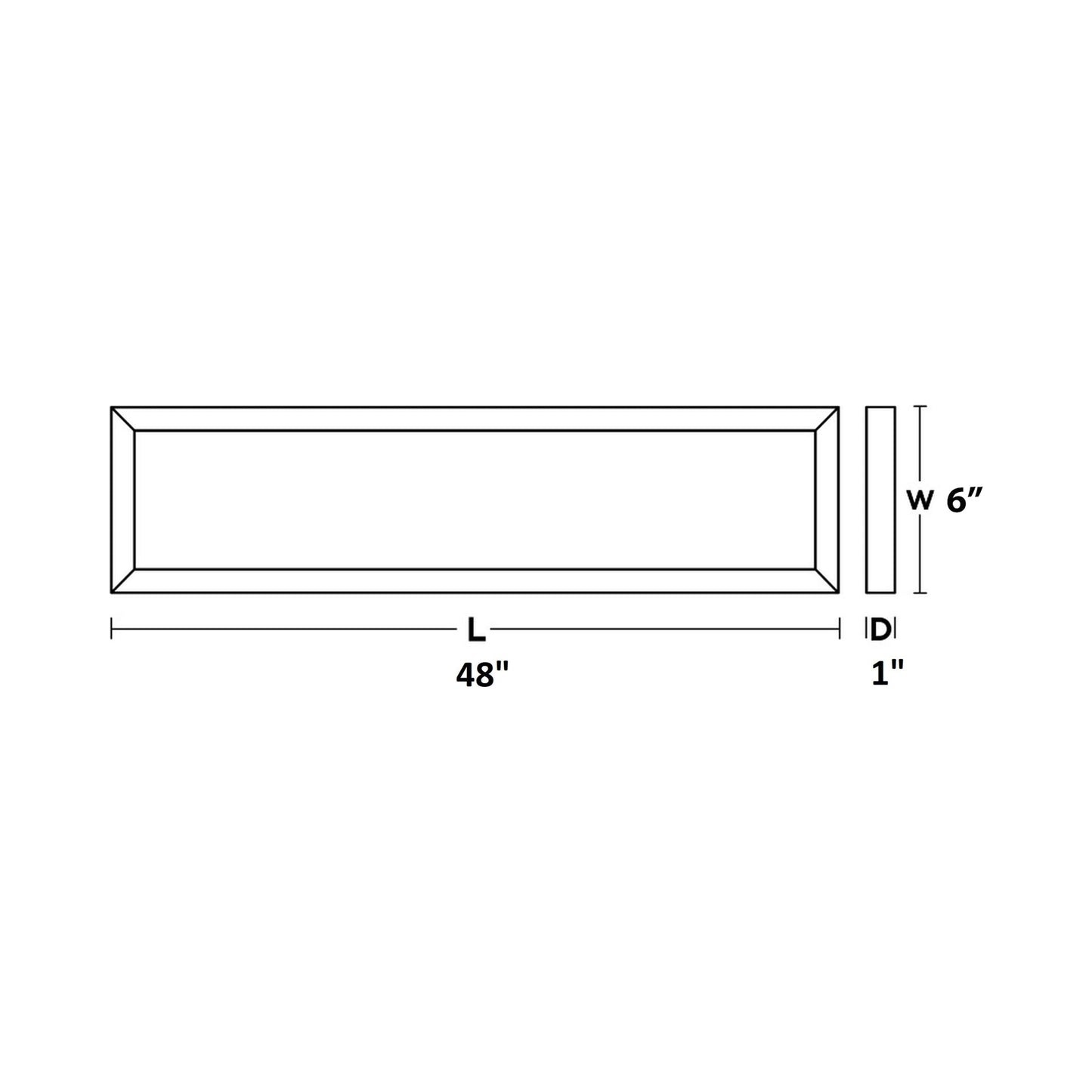 Delgado LED Flush Mount Ceiling Light - line drawing.