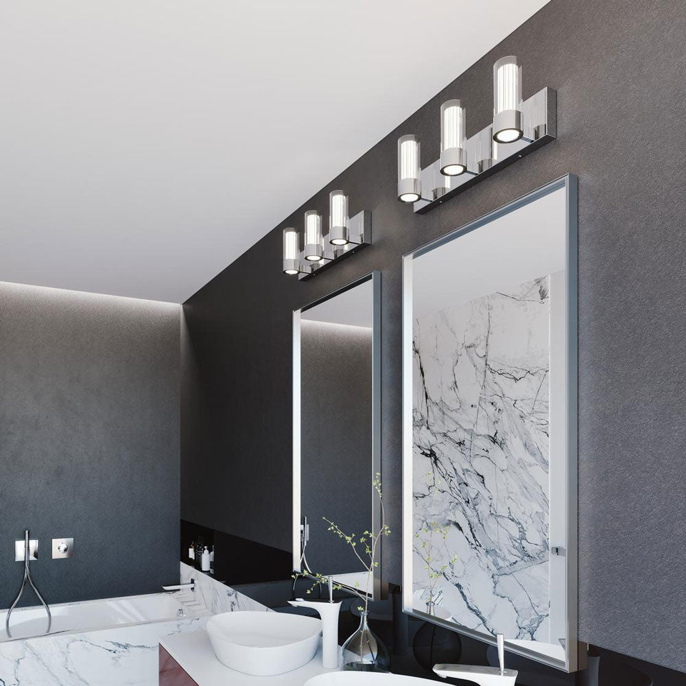 Delphia LED Bath Vanity Light in bathroom.