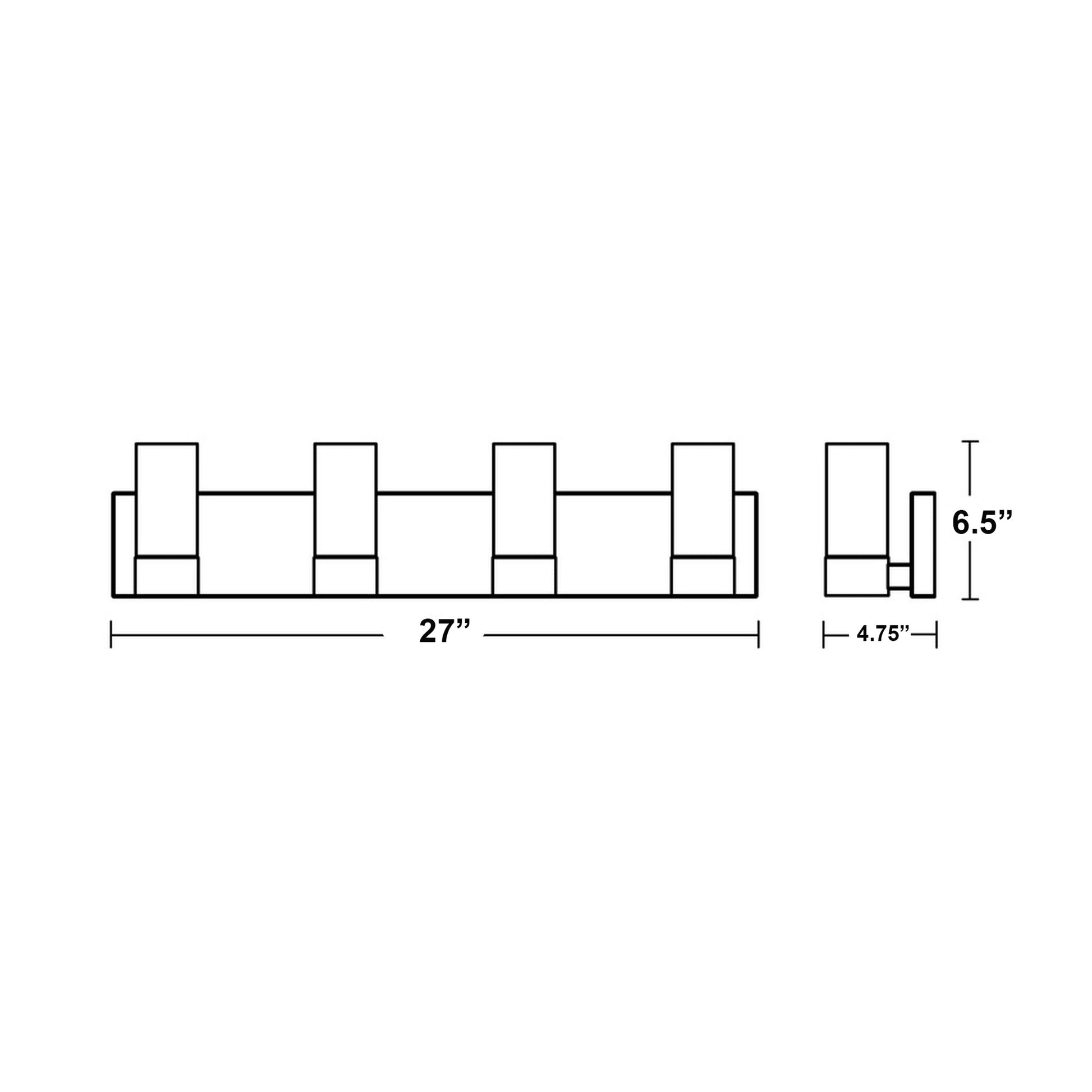 Delphia LED Bath Vanity Light - line drawing.