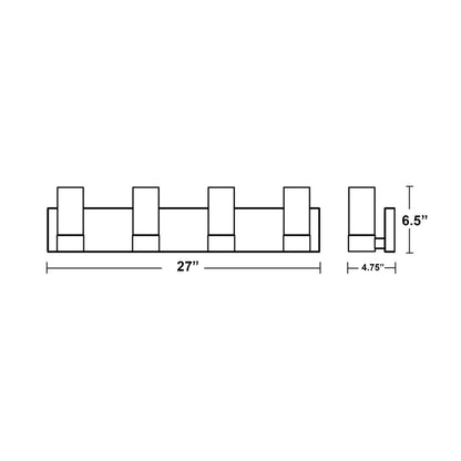 Delphia LED Bath Vanity Light - line drawing.