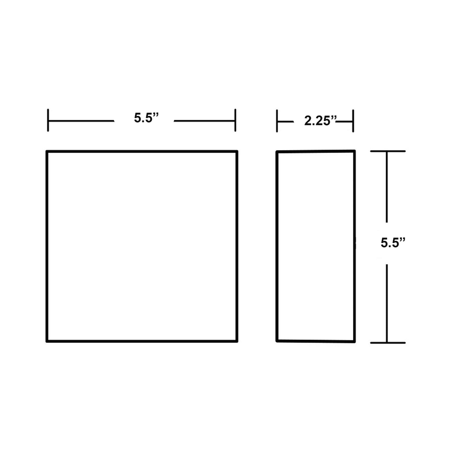 Dexter Outdoor LED Wall Light - line drawing.