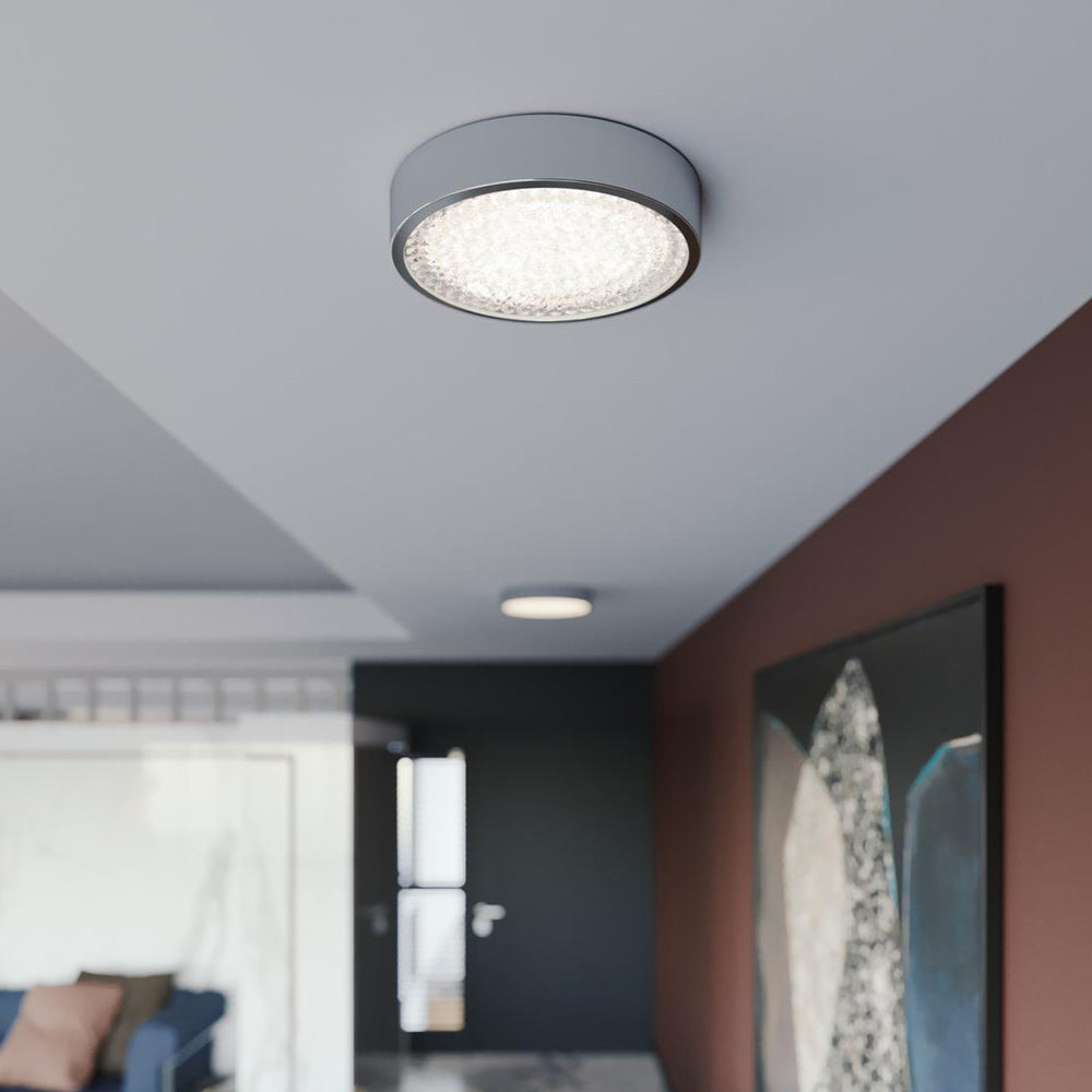 Diamonds LED Flush Mount Ceiling Light in living room.