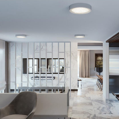 Diamonds LED Flush Mount Ceiling Light in living room.