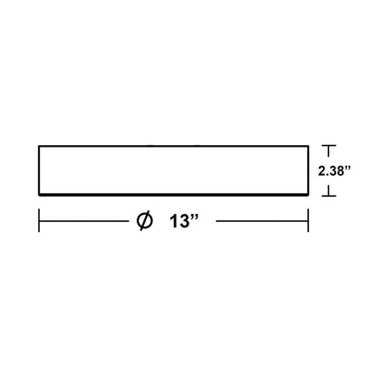 Diamonds LED Flush Mount Ceiling Light - line drawing.