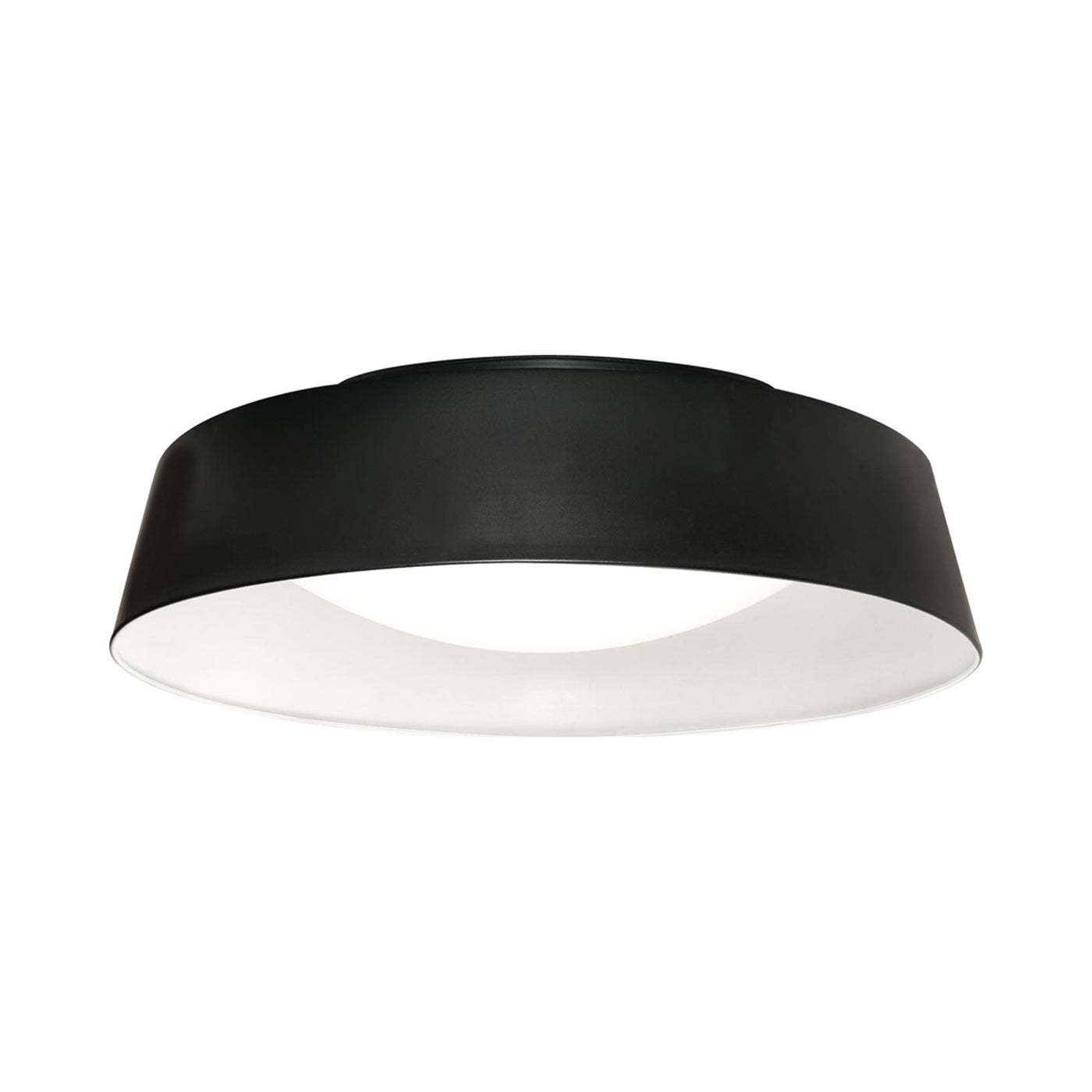 Duncan LED Flush Mount Ceiling Light in Black/White (19.5-Inch).