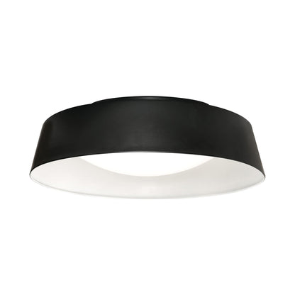 Duncan LED Flush Mount Ceiling Light in Black/White (19.5-Inch).