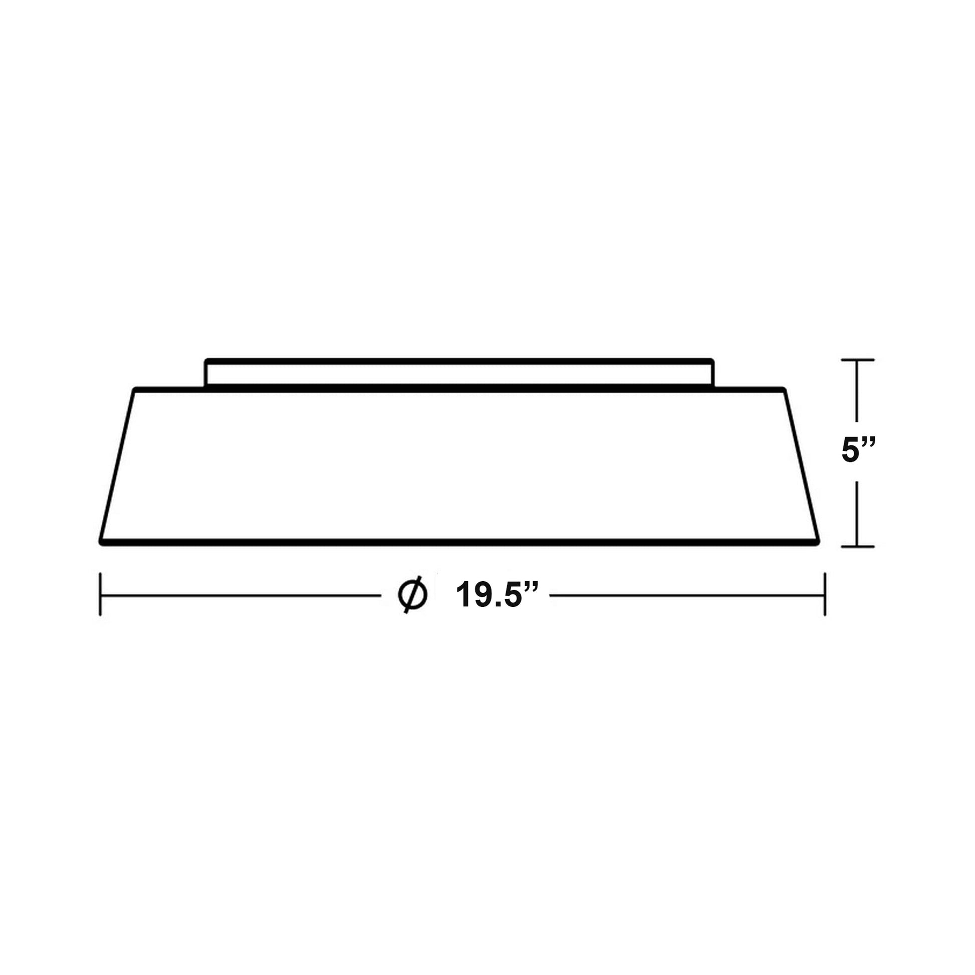 Duncan LED Flush Mount Ceiling Light - line drawing.