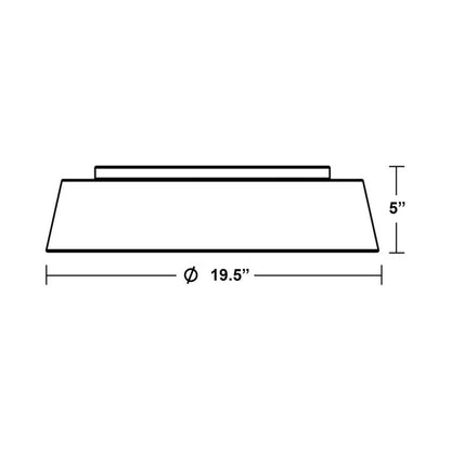 Duncan LED Flush Mount Ceiling Light - line drawing.