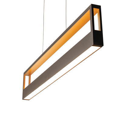 Echo Linear LED Pendant Light in Black/Gold.