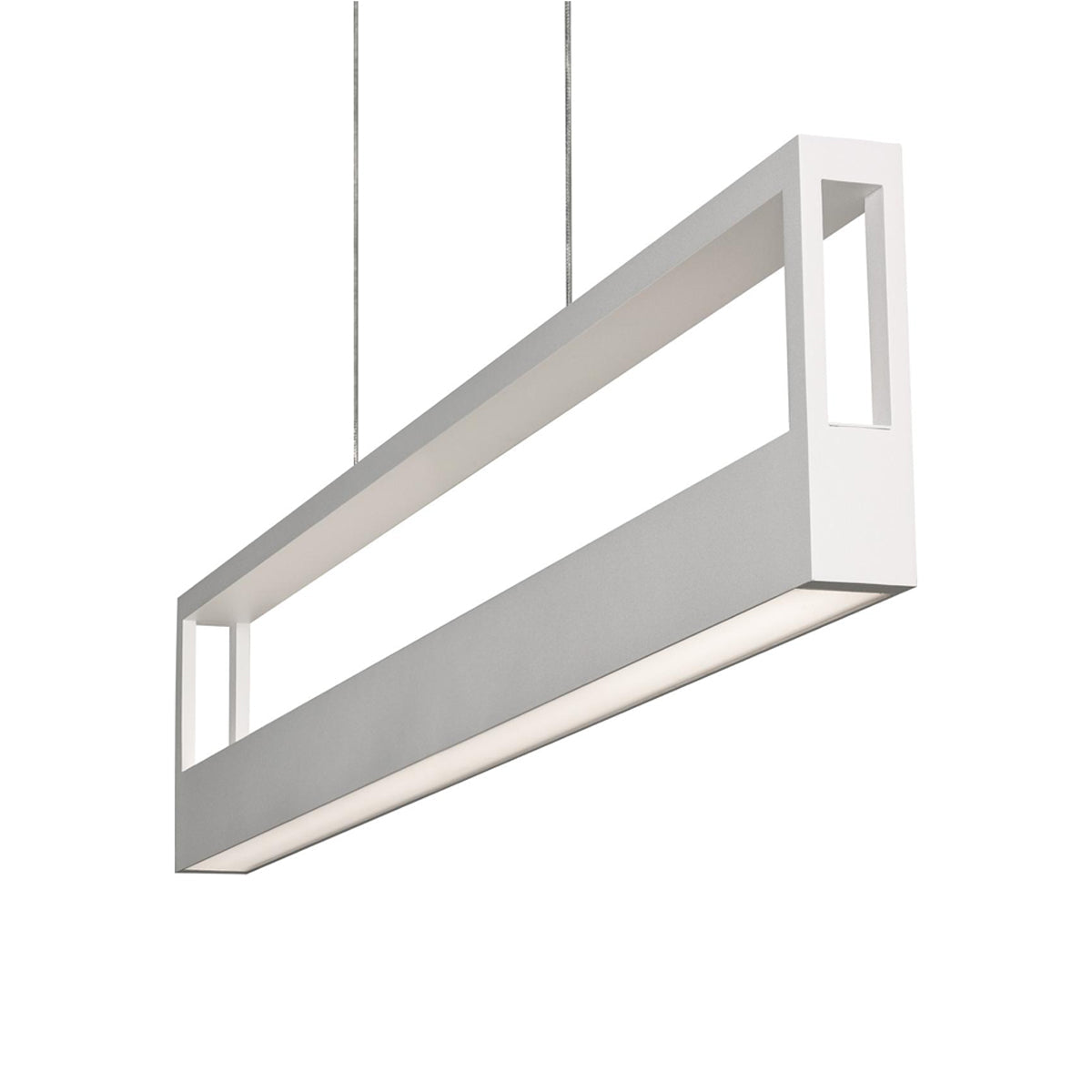 Echo Linear LED Pendant Light in White.