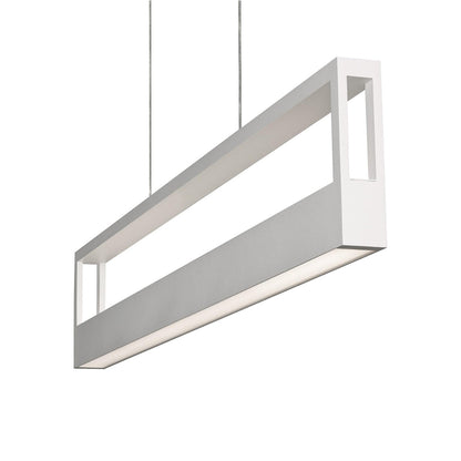 Echo Linear LED Pendant Light in White.