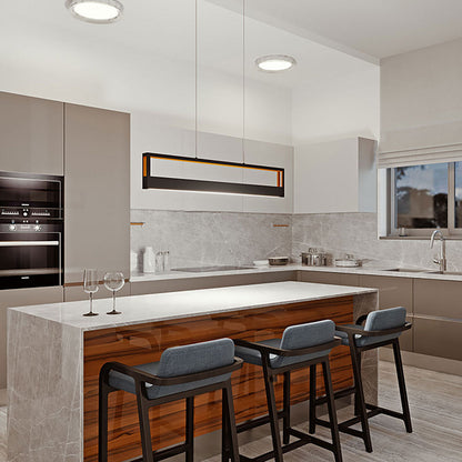 Echo Linear LED Pendant Light in kitchen.
