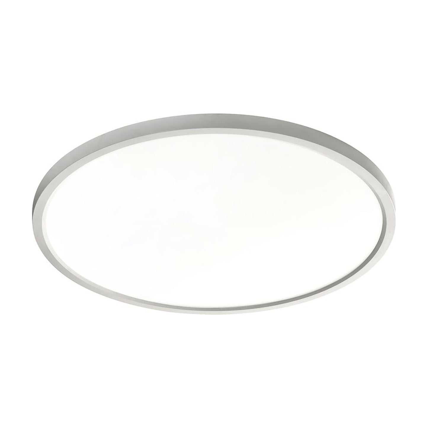 Edge Round LED Flush Mount Ceiling Light in Satin Nickel (16-Inch).