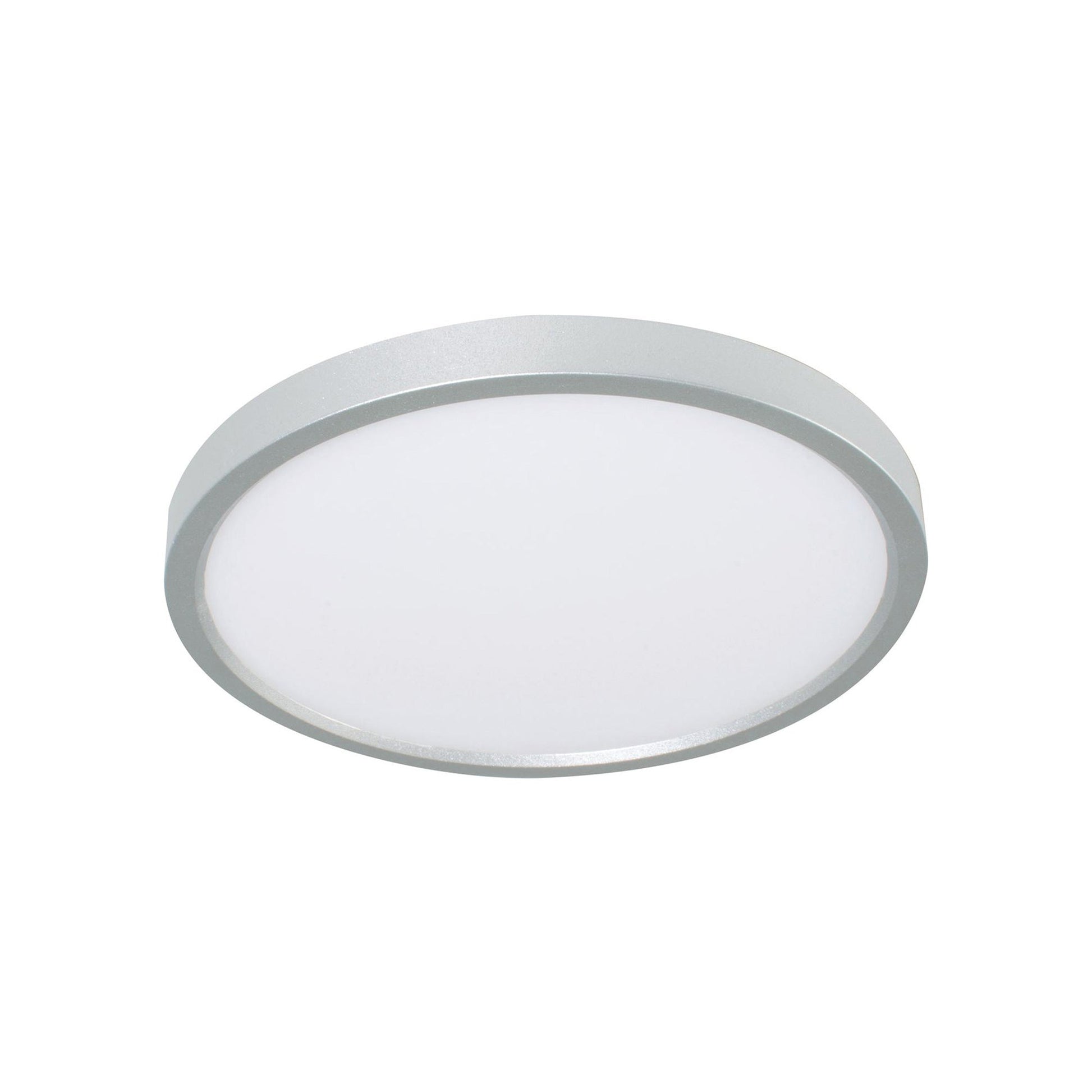 Edge Round LED Flush Mount Ceiling Light in Satin Nickel (8-Inch).
