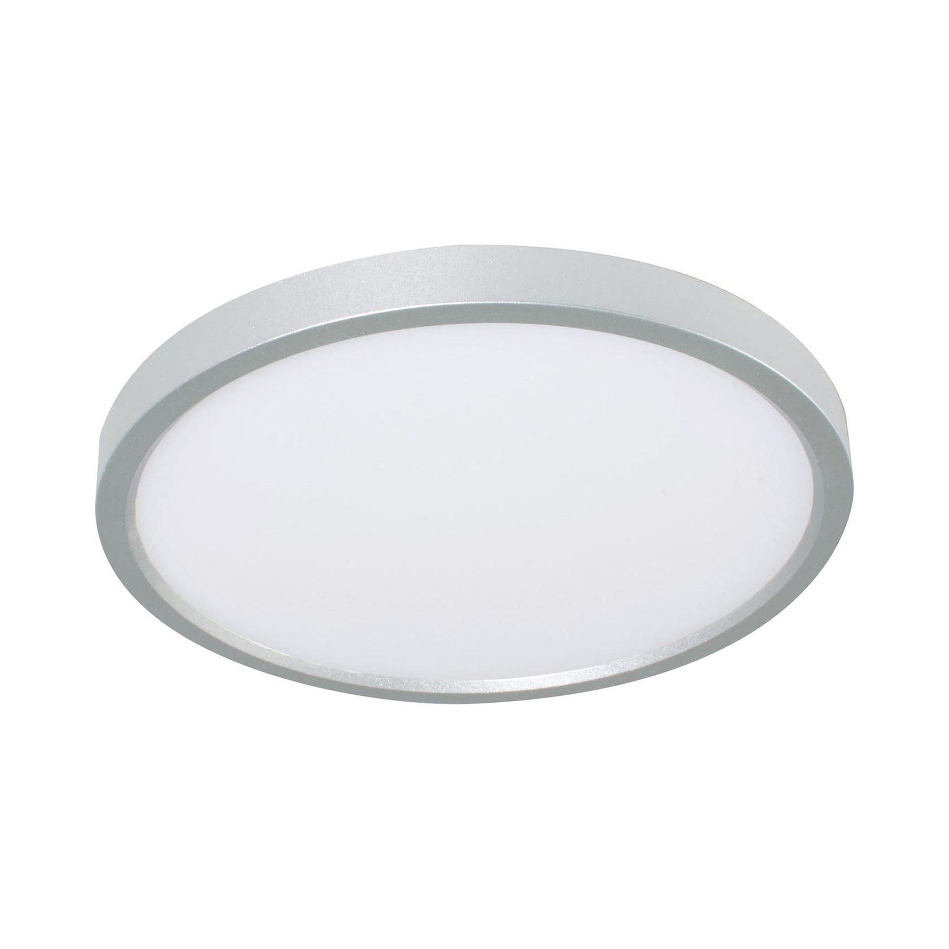 Edge Round LED Flush Mount Ceiling Light in Satin Nickel (12-Inch).