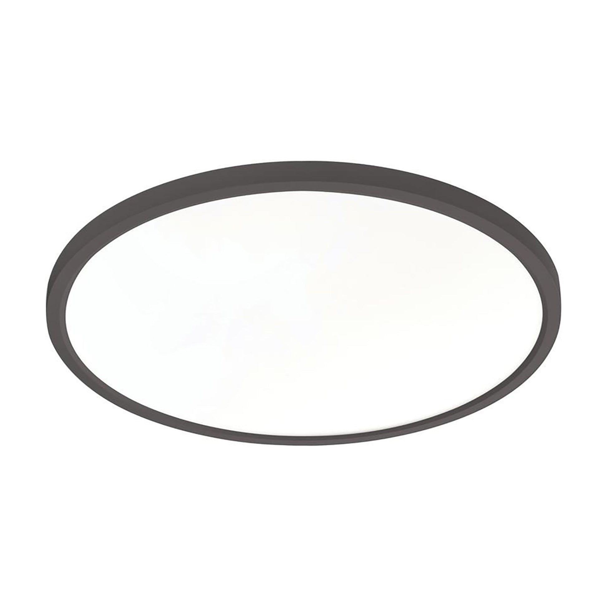 Edge Round LED Flush Mount Ceiling Light in Black (16-Inch).