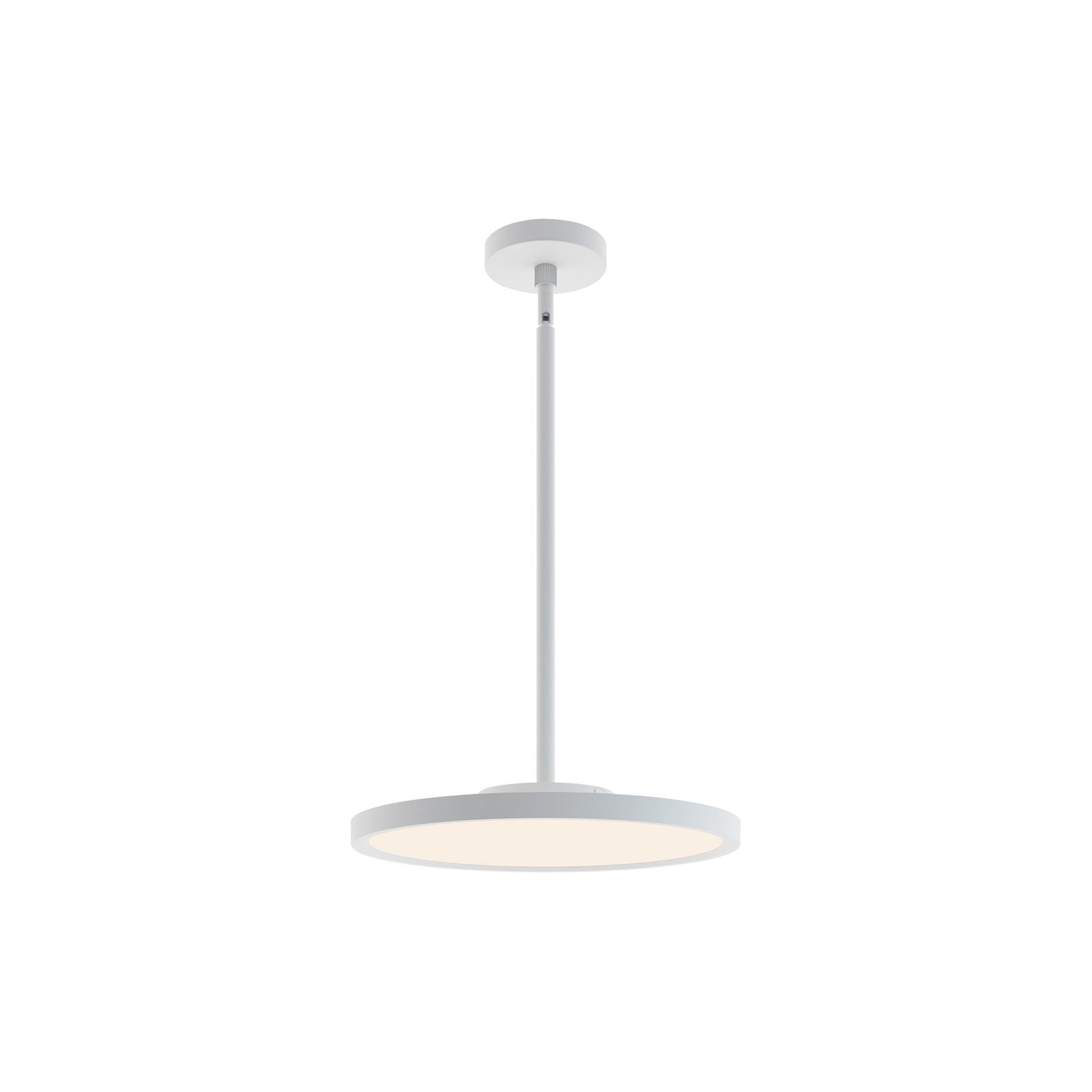 Edge Round LED Pendant White (Small).