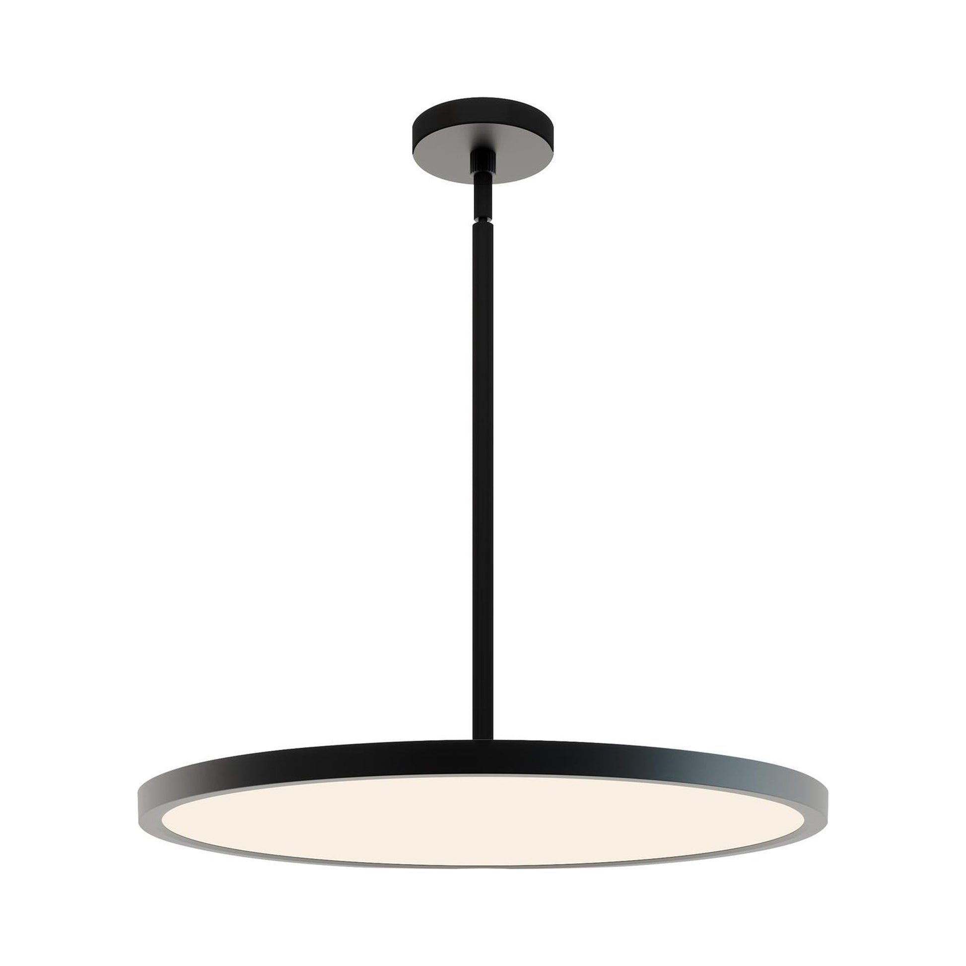 Edge Round LED Pendant Light in Black (Large).