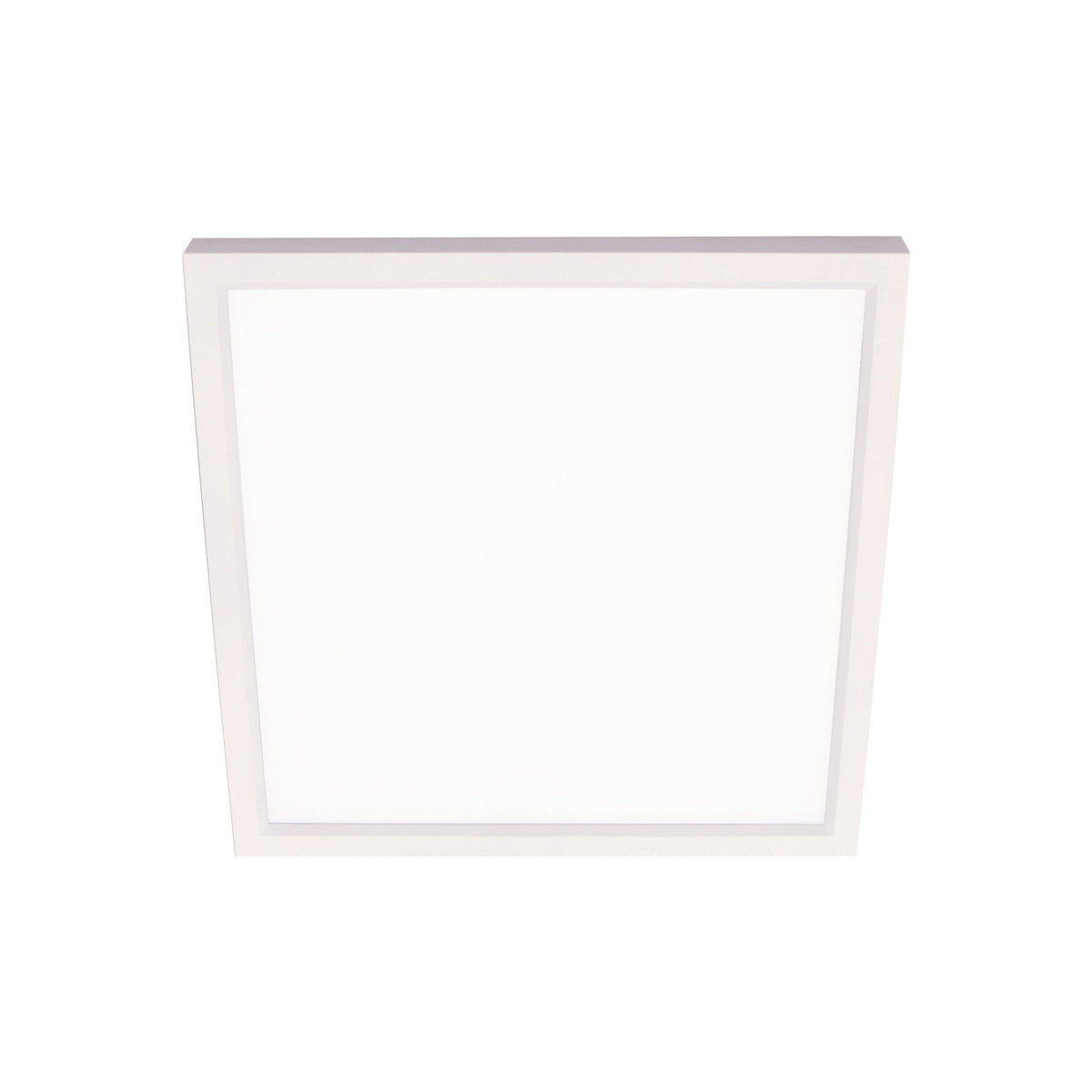 Edge Square LED Flush Mount Ceiling Light in White (4.5-Inch).