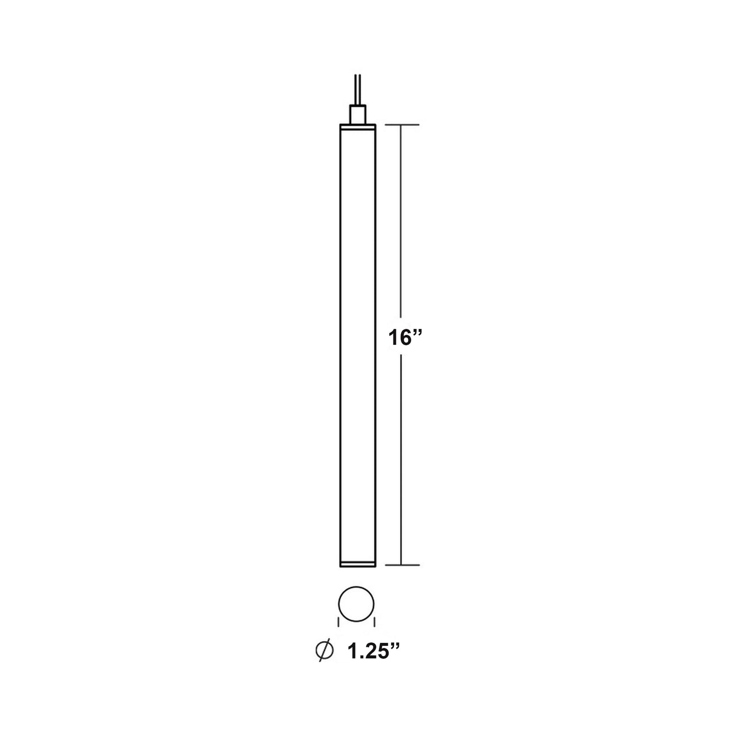 Eli LED Pendant Light - line drawing.