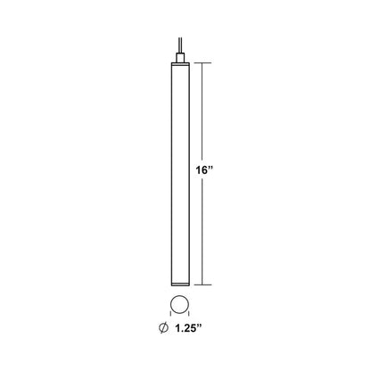 Eli LED Pendant Light - line drawing.
