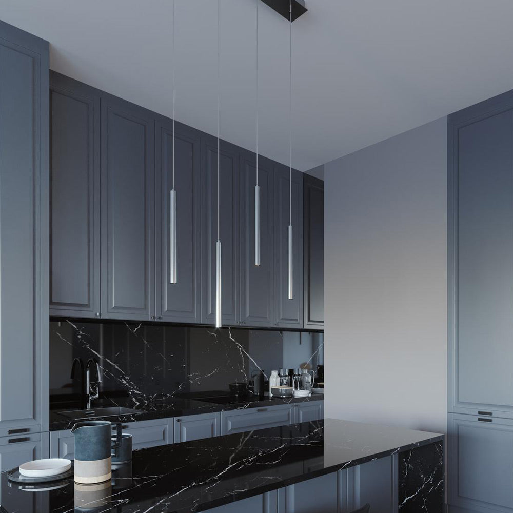 Eli Linear LED Pendant Light in kitchen.