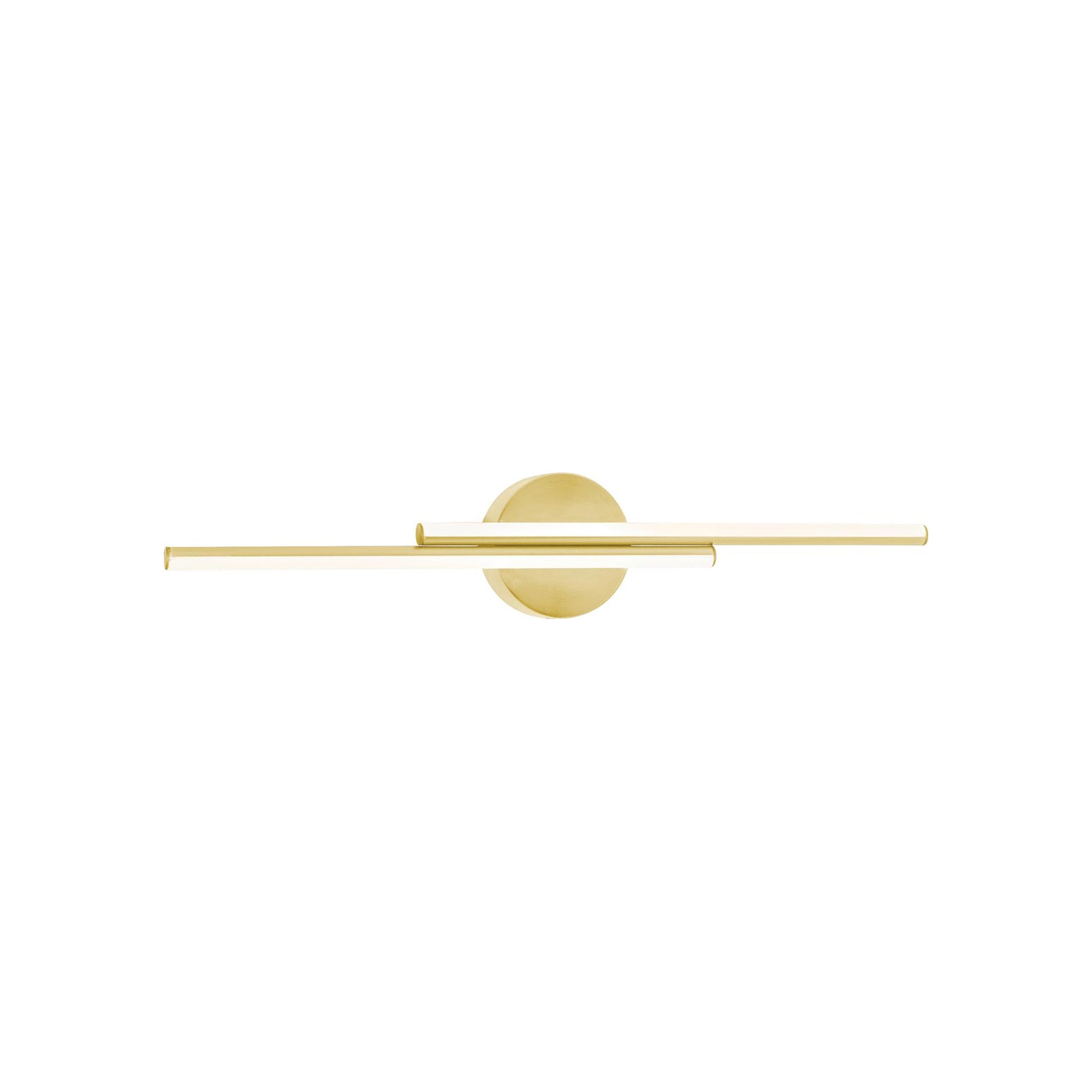 Ella LED Vanity Wall Light in Satin Brass (Small).