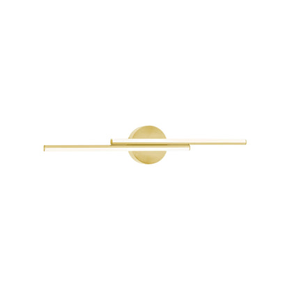 Ella LED Vanity Wall Light in Satin Brass (Small).
