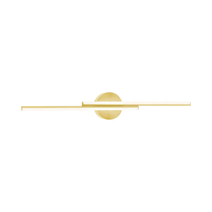Ella LED Vanity Wall Light in Satin Brass (Large).