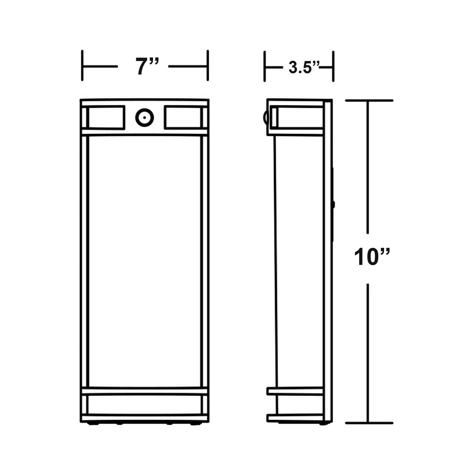 Elston Outdoor LED Wall Light - line drawing.