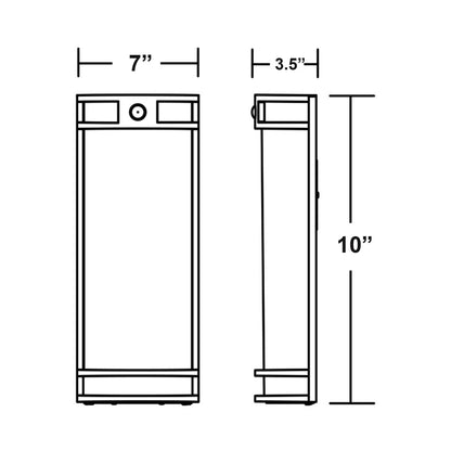 Elston Outdoor LED Wall Light - line drawing.